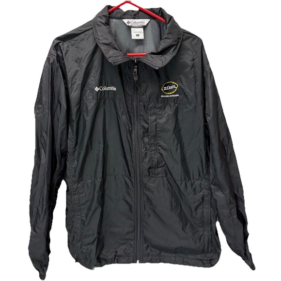 Columbia Mike's Hard Lemonade Mens XL Windbreaker Jacket Hooded Black Promo - Picture 1 of 6
